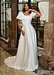 Rachel Allan RB7004 Puff Sleeve Square Neck A-Line Wedding Dress