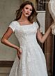 Rachel Allan RB7006 Gauntlet Sleeve Square Neck Wedding Gown
