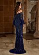 Rachel Allan RB8134 Bell Sleeves Off The Shoulder Dress