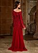 Rachel Allan RB8135 Asymmetric Neckline Long Sleeve Dress
