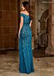 Rachel Allan RB8136 Beaded Lace Off The Shoulder Dress
