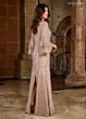 Rachel Allan RB8137 Bell Sleeves Back Slit Sequin Dress
