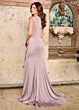 Rachel Allan RB8159 Asymmetric Neckline Ruffle Slit Dress