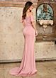 Rachel Allan RB8161 Pleated Top Off The Shoulder Dress
