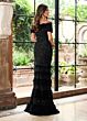 Rachel Allan RB8165 Layered Skirt Ruffle Neck Sequin Dress