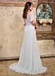 Rachel Allan RB8171 Lace Bodice Flutter Sleeves Dress