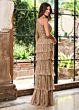 Rachel Allan RB8174 Layered Skirt One Sleeve Dress