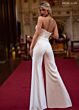 Rachel Allan RB1019 Removable Topper Wide-Leg Wedding Jumpsuit