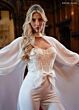 Rachel Allan RB1019 Removable Topper Wide-Leg Wedding Jumpsuit