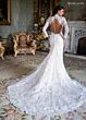 Rachel Allan RB2234 Cutout Back High Neck Lace Wedding Dress