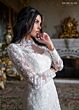 Rachel Allan RB2234 Cutout Back High Neck Lace Wedding Dress