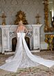 Rachel Allan RB2236 Illusion Back Scalloped Hem Lace Wedding Dress