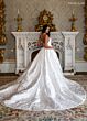 Rachel Allan RB3240 Strapless Scoop Neck Pleated Brocade Wedding Gown