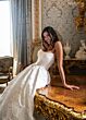 Rachel Allan RB3240 Strapless Scoop Neck Pleated Brocade Wedding Gown