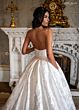 Rachel Allan RB3240 Strapless Scoop Neck Pleated Brocade Wedding Gown