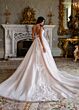 Rachel Allan RB3244 Lace Applique Bodice Plunging Neck Wedding Gown