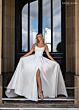 Rachel Allan RB3253 Basque Waist High Slit A-Line Wedding Gown