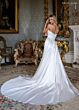 Rachel Allan RB3253 Basque Waist High Slit A-Line Wedding Gown