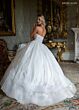 Rachel Allan RB4235 Plunging Neck Layered Skirt Bridal Dress