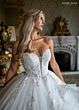 Rachel Allan RB4235 Plunging Neck Layered Skirt Bridal Dress