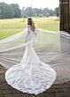Rachel Allan RB4236 Cutaway Train Scoop Neck Bridal Dress