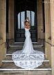Rachel Allan RB4236 Cutaway Train Scoop Neck Bridal Dress