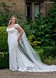 Rachel Allan RB4236 Cutaway Train Scoop Neck Bridal Dress