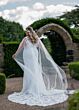 Rachel Allan RB4236 Cutaway Train Scoop Neck Bridal Dress