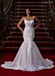 Rachel Allan RB5121 Removable Train Spaghetti Strap Bridal Dress