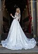 Rachel Allan RB5132 Sheer Sleeve A-Line Bridal Dress