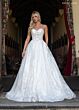 Rachel Allan RB5132 Sheer Sleeve A-Line Bridal Dress