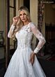 Rachel Allan RB5132 Sheer Sleeve A-Line Bridal Dress