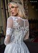 Rachel Allan RB5132 Sheer Sleeve A-Line Bridal Dress
