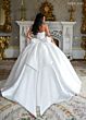 Rachel Allan RB6190 Pleated Skirt Satin Back Bow Bridal Gown