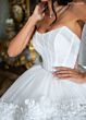 Rachel Allan RB6194 Applique Hem Strapless Bridal Gown