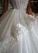 Rachel Allan RB6194 Applique Hem Strapless Bridal Gown