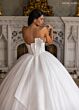 Rachel Allan RB6194 Applique Hem Strapless Bridal Gown