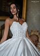 Rachel Allan RB6195 Strapless Embroidered Bodice Satin Bridal Gown