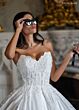 Rachel Allan RB6195 Strapless Embroidered Bodice Satin Bridal Gown