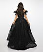 Ava Presley 39213 Feather Strap High Slit Dress