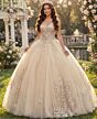 Jovani Q47374 Back Bow Sweetheart Neck Quinceanera Gown