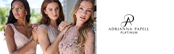 Adrianna Papell 40473 Cowl Back Illusion Sleeve Dress - Stock Only