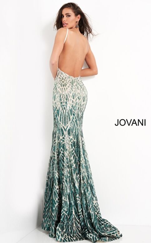 Jovani 06450 Backless Sequin Dress