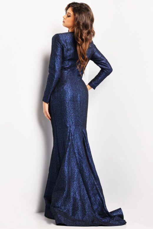 Jovani 06996 Square Neck Long Sleeve Dress