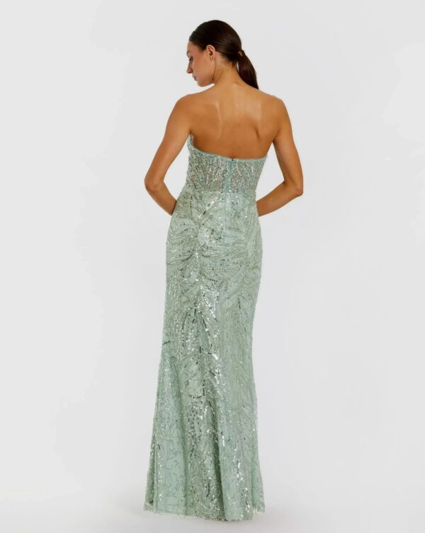 Mac Duggal 20544 Strapless Sweetheart Neckline Glitter Dress