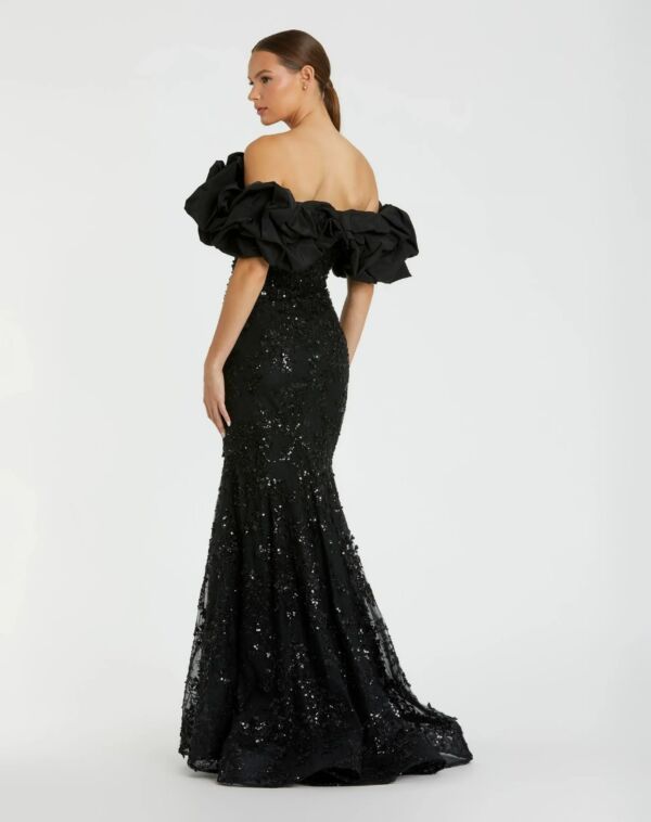 Mac Duggal 21033 Ruffle Off-The-Shoulder Embellished Mermaid Dress