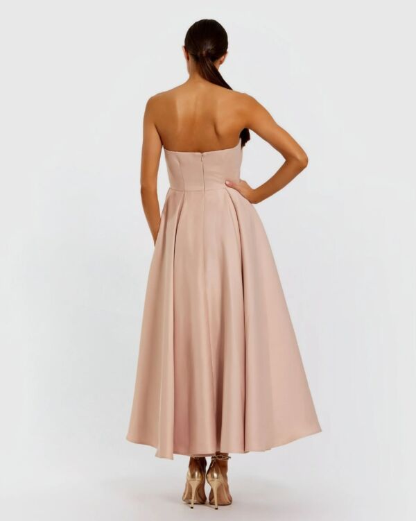 Mac Duggal 2330 Strapless Pleated A-Line Skirt Dress