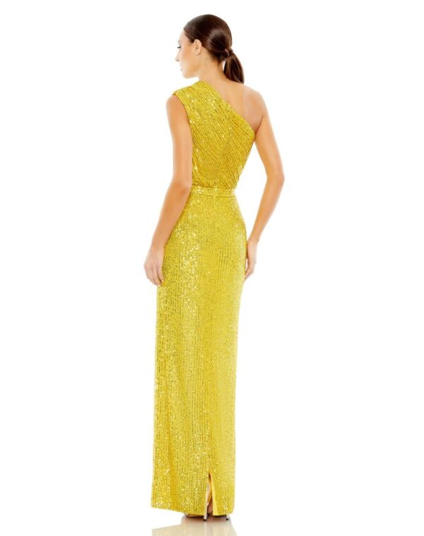 Ieena for Mac Duggal 26694 One Shoulder Sequin Dress