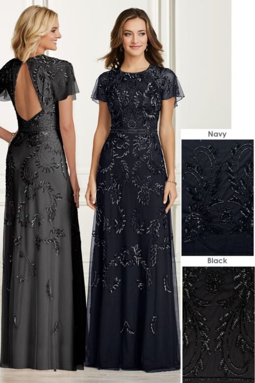 Adrianna Papell 40168 Butterfly Sleeve Dress - Stock Only