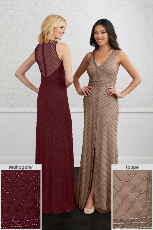 Adrianna Papell 40230 Illusion Back Dress - Stock Only